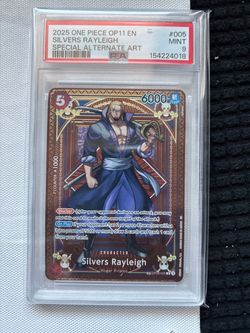 One Piece OP11 Silvers Rayleigh Special Alternate Art PSA 9
