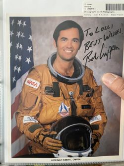 image is a signed photograph of NASA astronaut Robert L. Crippen. 