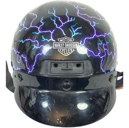 Vintage Harley Davidson AGV DJ HD Lightning Half Helmet M 58 Made in Italy