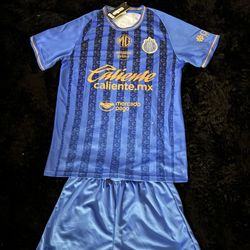 Chivas Azul Playera Tercero Uniforme Completo