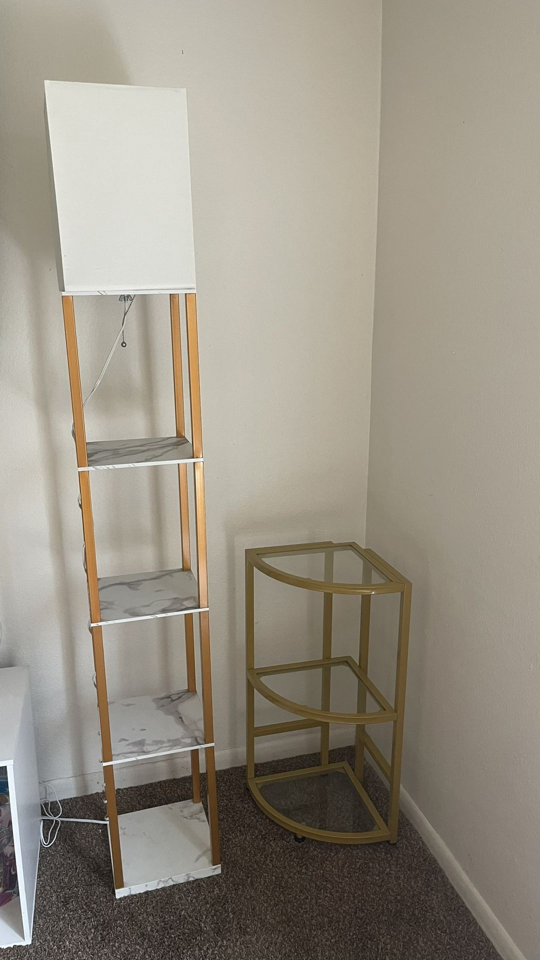 Lamp And Corner Shelf 