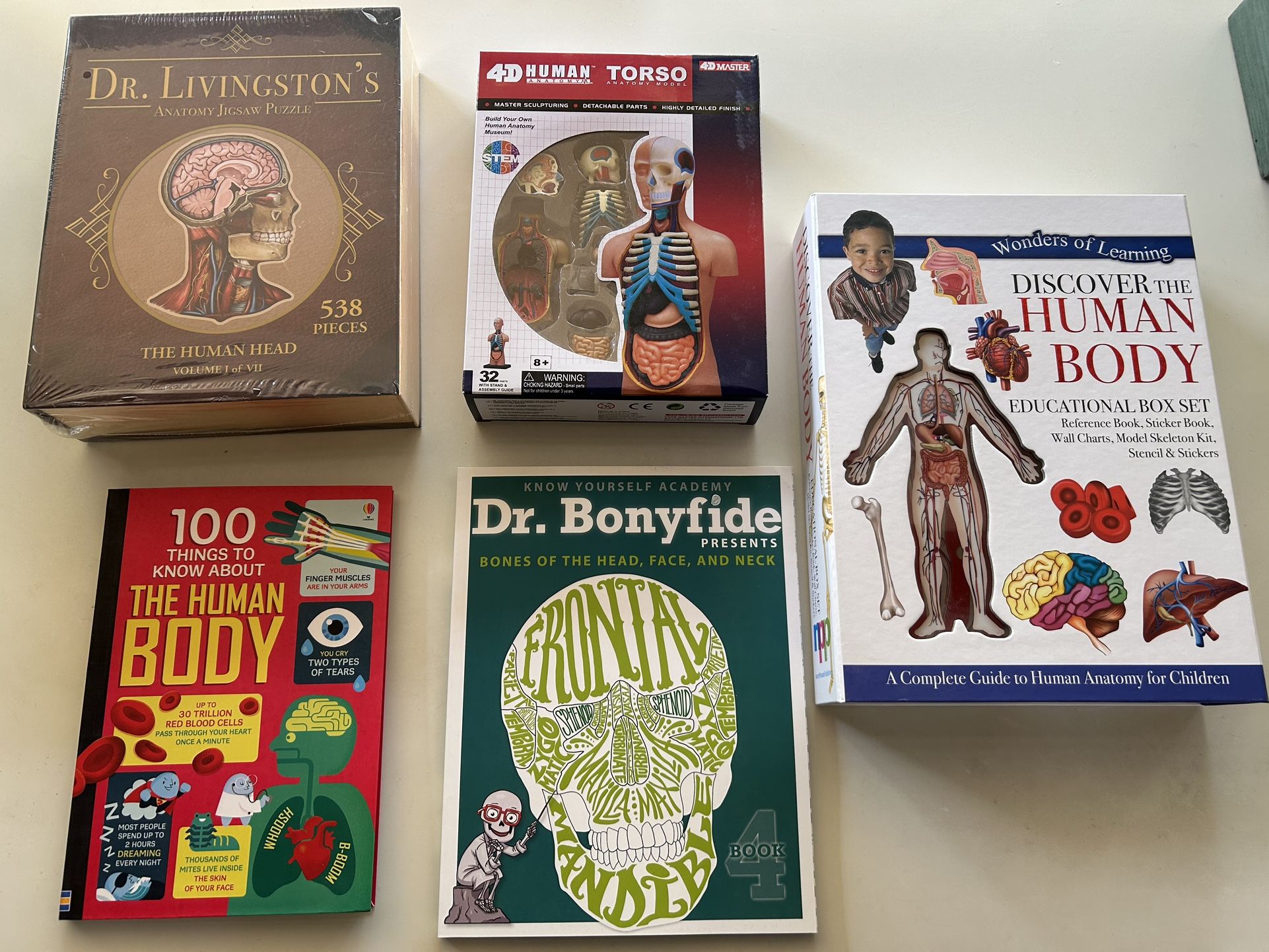 Educational Anatomy Puzzle Games & Homeschool Books All For $15
