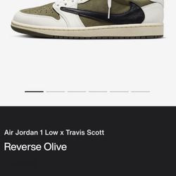 Air Jordan 1 Low x Travis Scott  Olive green