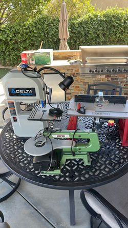 Bandsaw , scroll saw and router table
