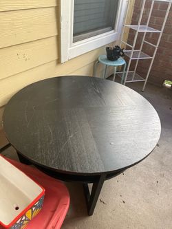 Round black coffee  table