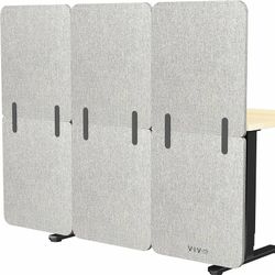 VIVO Clamp-On Desk Privacy Panel 59" x 46" Acoustic Office Divider
