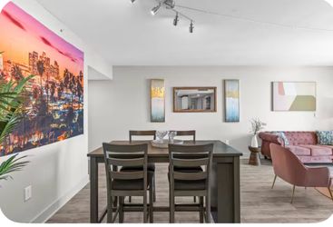 Ashley Counter Height Dining Table and 4 Bar Stools