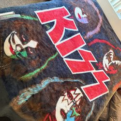 RARE! KISS VINTAGE BLANKET.  