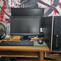 HP Compaq 8000 Elite Desktop PC Bundle w/ Monitor, Keyboard & Mouse