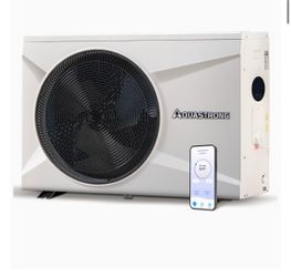 AQUASTRONG Inverter Swimming Pool Heat Pump,Pool Heater for Above Ground and Inground Pool Heating Smart WiFi Control and Cooling Pool Heater Pools Up