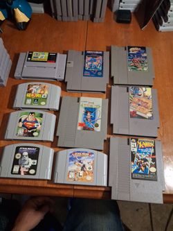Vintage Nintendo games $15 each clean and tested pick up in Glendale will do better on price if you buy all of them