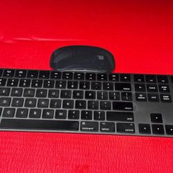 Apple Magic Keyboard A1843 Magic Mouse A1657 Black Bluetooth Wireless