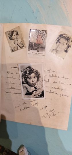 Vintage Shirley Temple Mini Cards Lot of 51 On Old Notebook From 1948s Very Cool