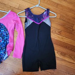 Cosmic Purple & Black Tank-Shorts Style Leotard with Back Keyhole Detail