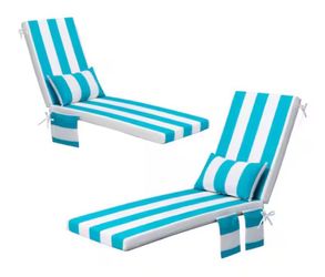 21 in. x 28 in. 2-Piece Deep Seating Outdoor Chaise Lounge Chair Cushion