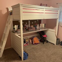 Lacey Twin Loft Bed W/Desk