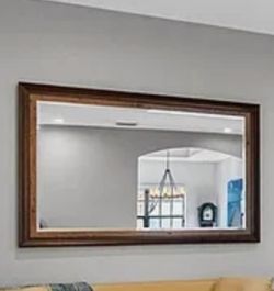 Large Wooden Framed Mirror