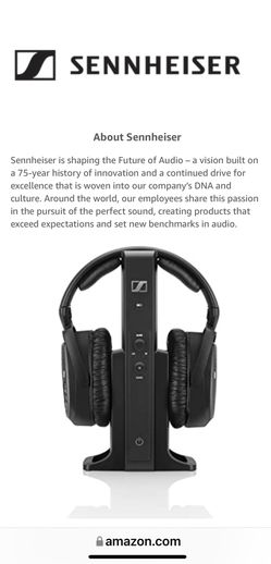 RF Sennheiser Wireless Headphones Noise Cancelling