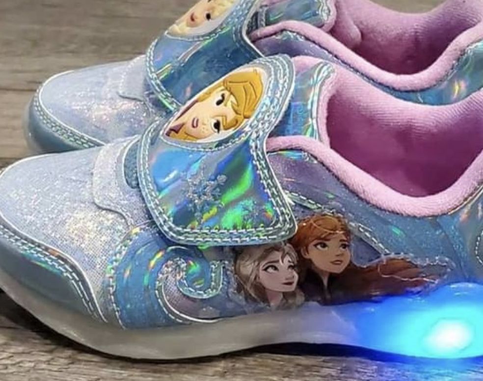 Light Up Frozen Anna And Elsa Sneakers