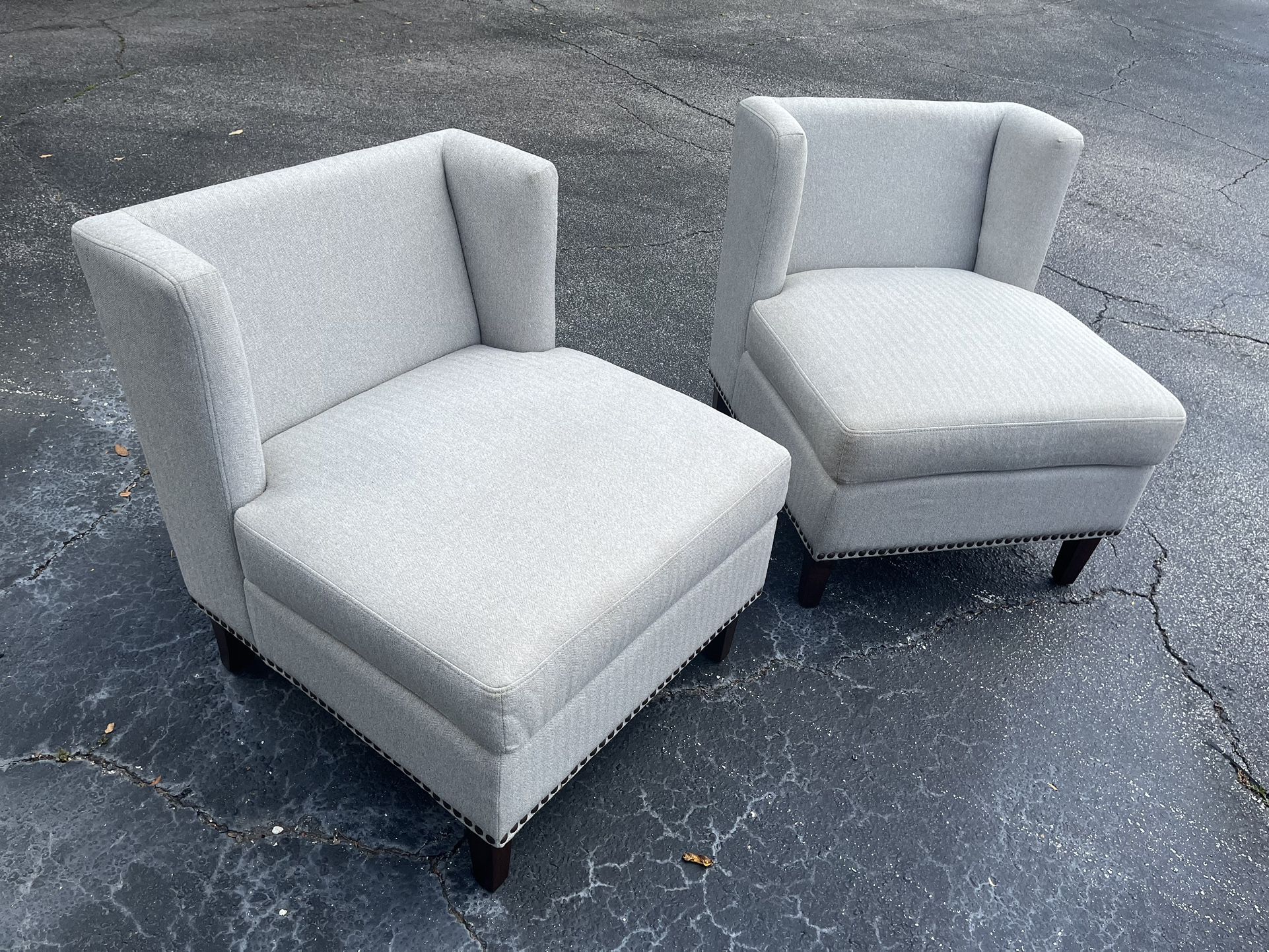 Grayish-White (Marled) Accent Couch/Chair