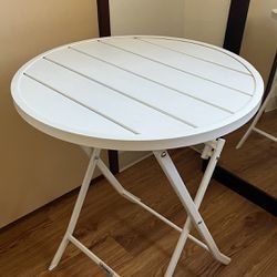 White Metal Folding Table