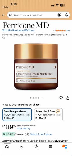 Perricone MD Neuropeptide Pro-Strength Firming Moisturizer, 2 fl oz.