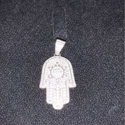Hamsa Iced Out Pendant