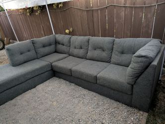 Gray Fabric Sectional Sofa