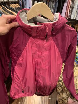 Marmot pink windbreak with hood