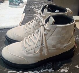 Vans High-Top Sneakers Cream Checkerboard