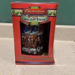 Budweiser 2003 Old Towne Holiday Christmas Stein 