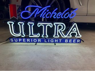Original Michelob Ultra Neon Beer Sign – Works Perfect – Excellent Condition
