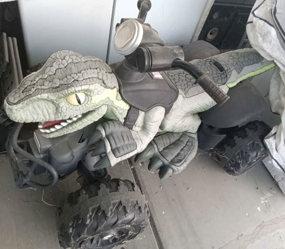 Jurassic World Park Electric Dino Rider 12v Power Wheels Scooter Quad