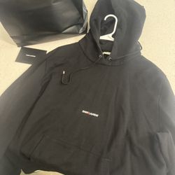 YSL HOODIE MENS XXL Saint Laurent. BLACK