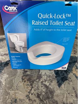 Carex Quick-Lock 4" Raised Toilet Seat - BRAND NEW - NEVER USED