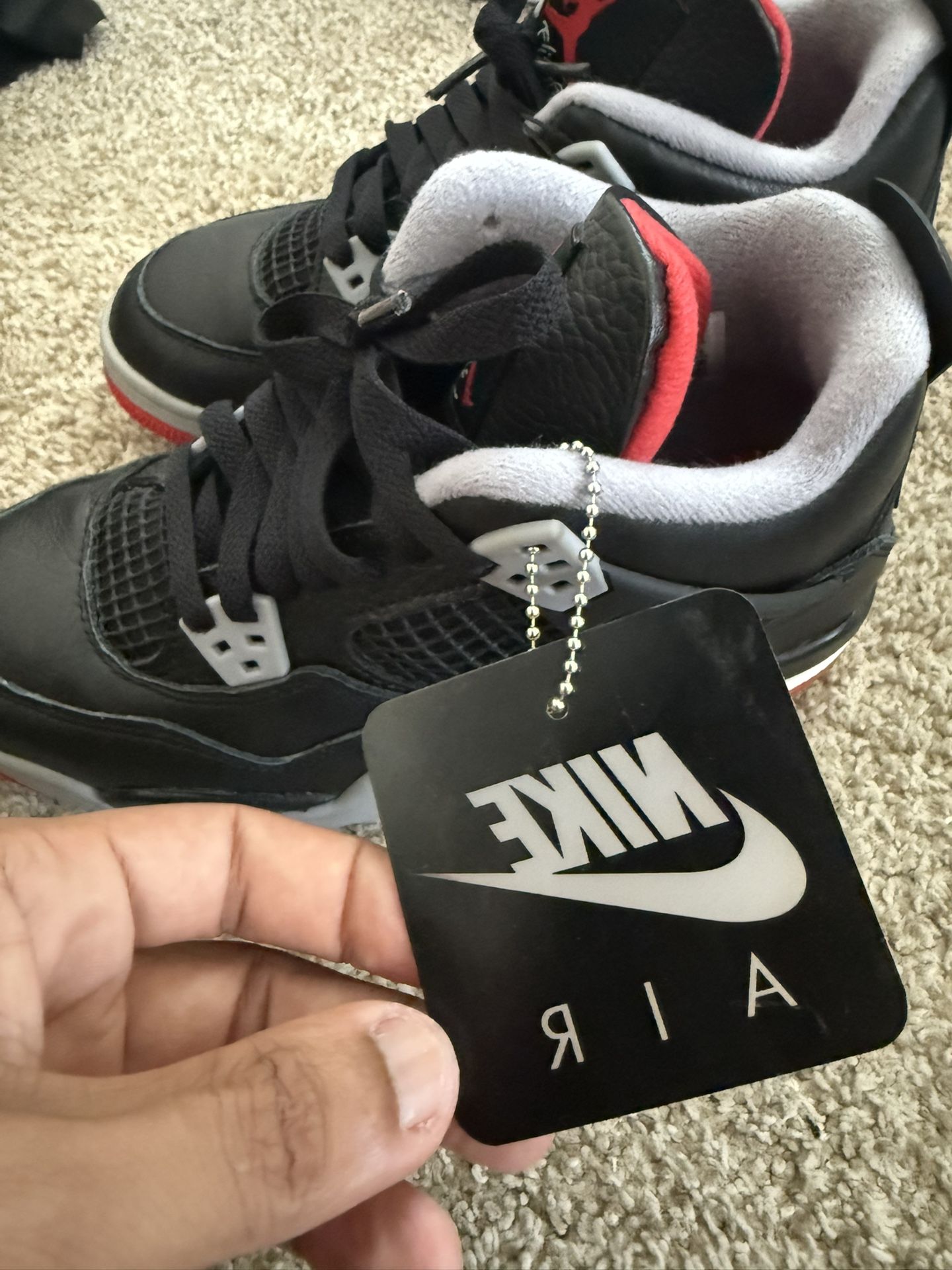Size 5.5 Jordan 4s Bred Gs
