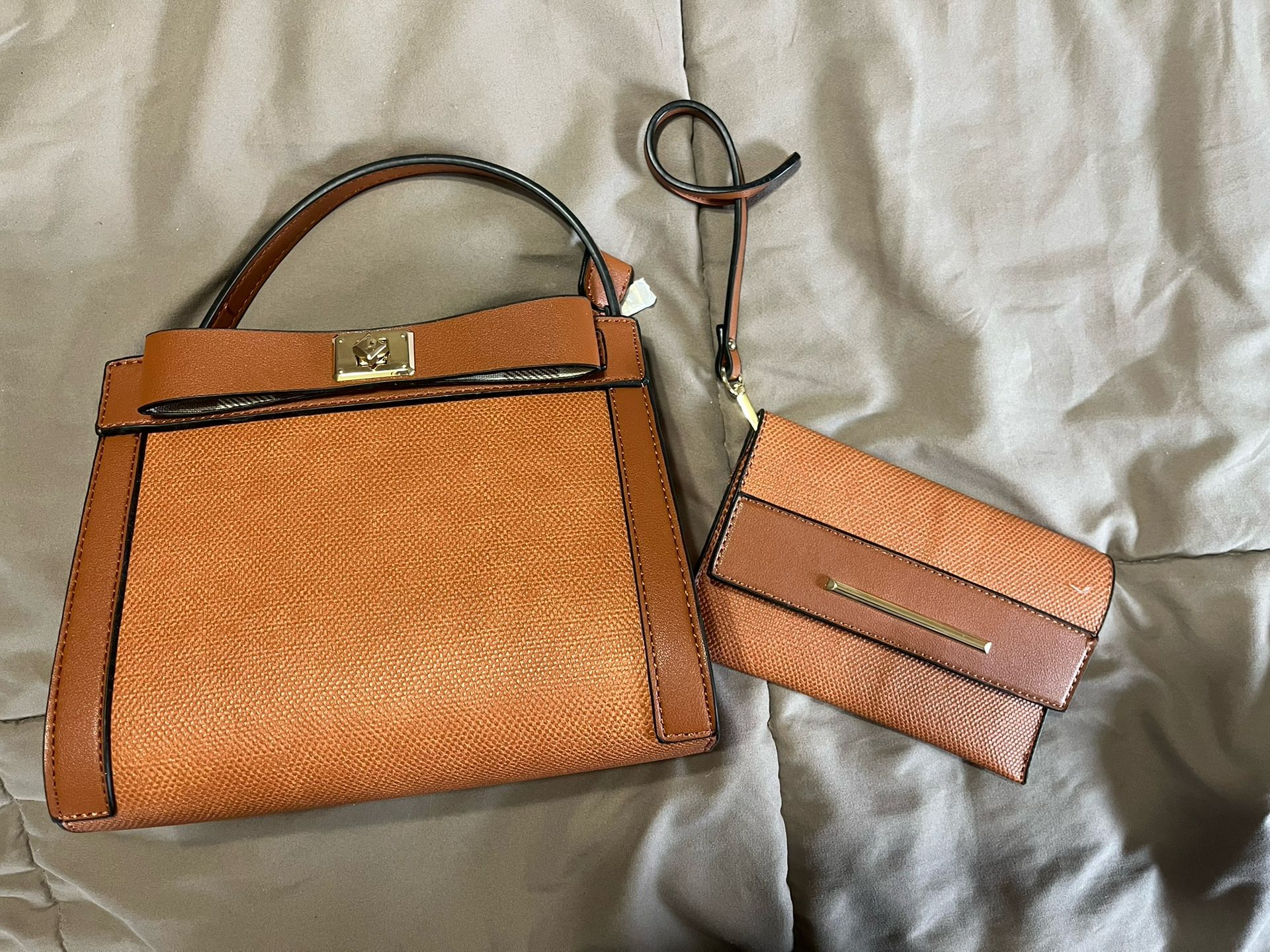 Handbag And Wallet New Without Tags Brown