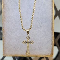 10k Gold Chain And Pendant 