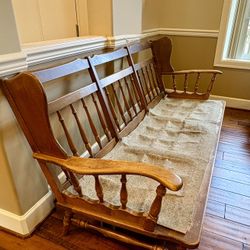 Vintage Spindle Back Settee / Sofa - Solid Wood