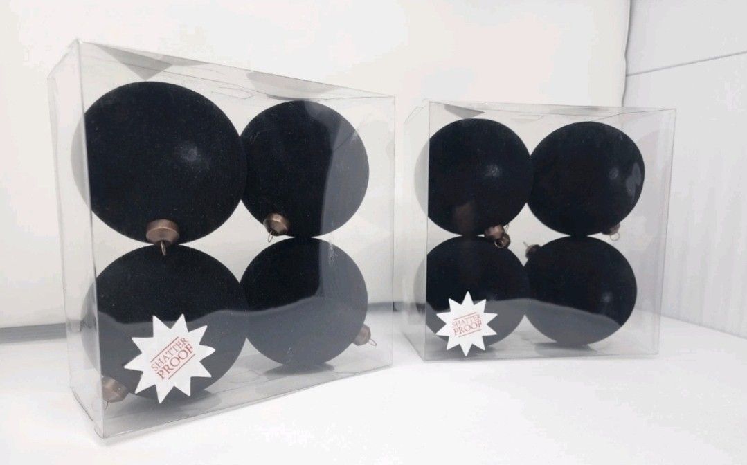 Black Velvet Christmas Ornaments
