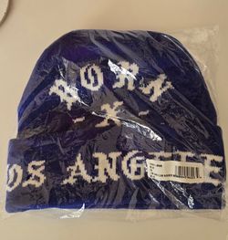 BORNXRAISED Blue Beanie