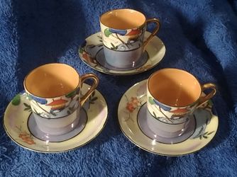 Vintage Lusterware Mini Tea Cups Made In Japan