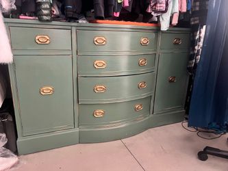 Jade Green/gold antique dresser