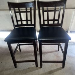 2 - Bar High Stool Chairs 