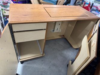 Wood sewing table