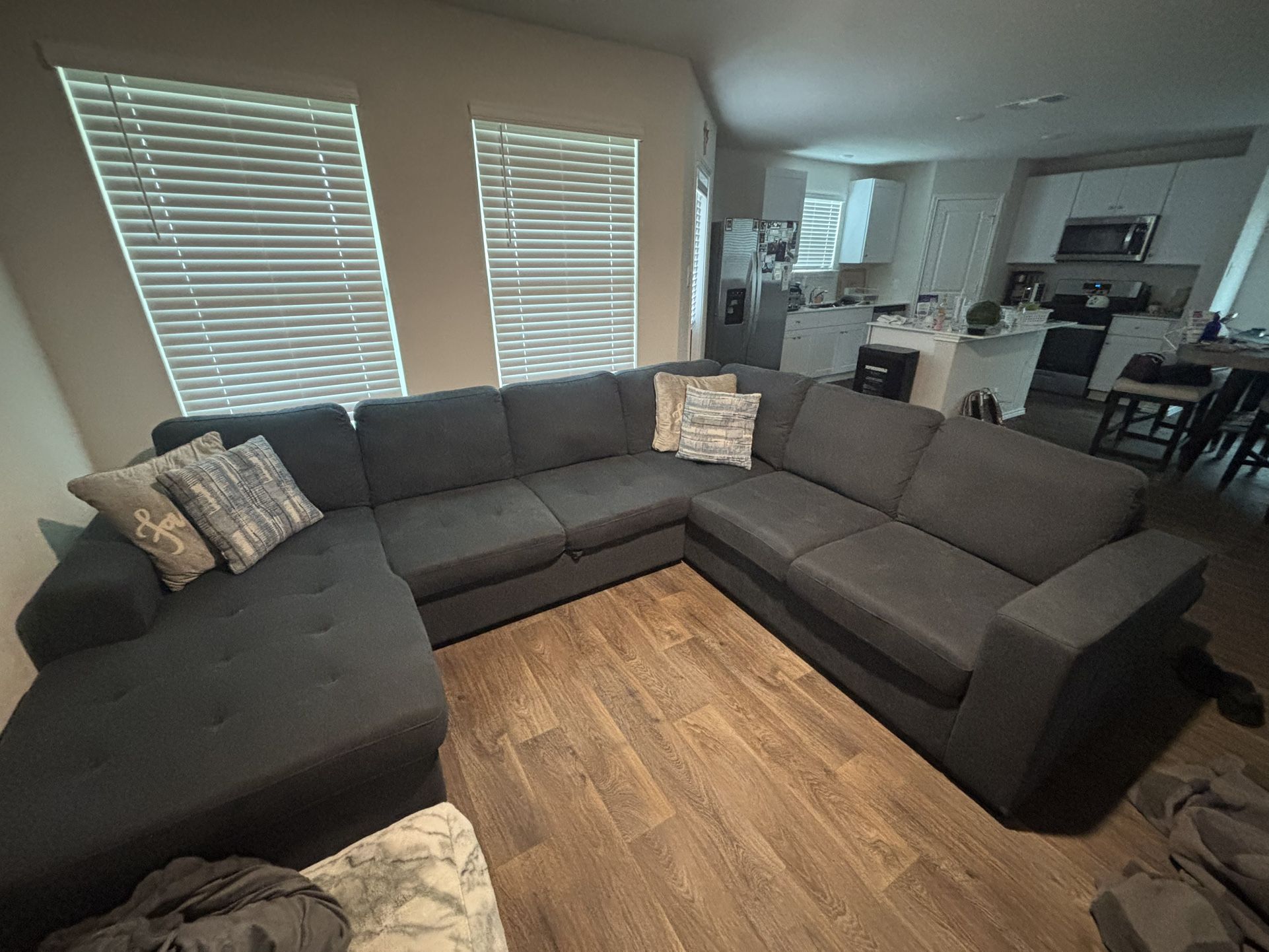 Blue Sleeper Sectional