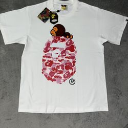 White/Pink Bape Shirt