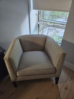 Grey Textured Kravet Furniture Accent Chair