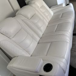 WHITE RECLINER FURNITURE BRAND NEW 