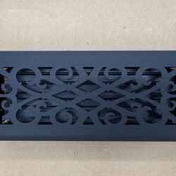 Hampton Bay - 4 in x 12 in Steel Floor Register in Matte Black 